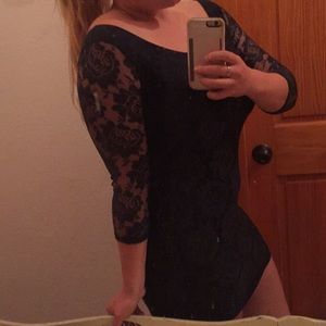 Navy Hollister lace mini dress